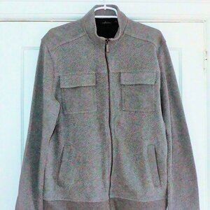 Marc Anthony Gray Full Zip Knitted Jacket. 2 hip/2 flap top pockets. Size Large.